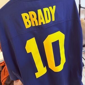 Mitchell & Ness Navy Blue Jersey with Yellow Lettering